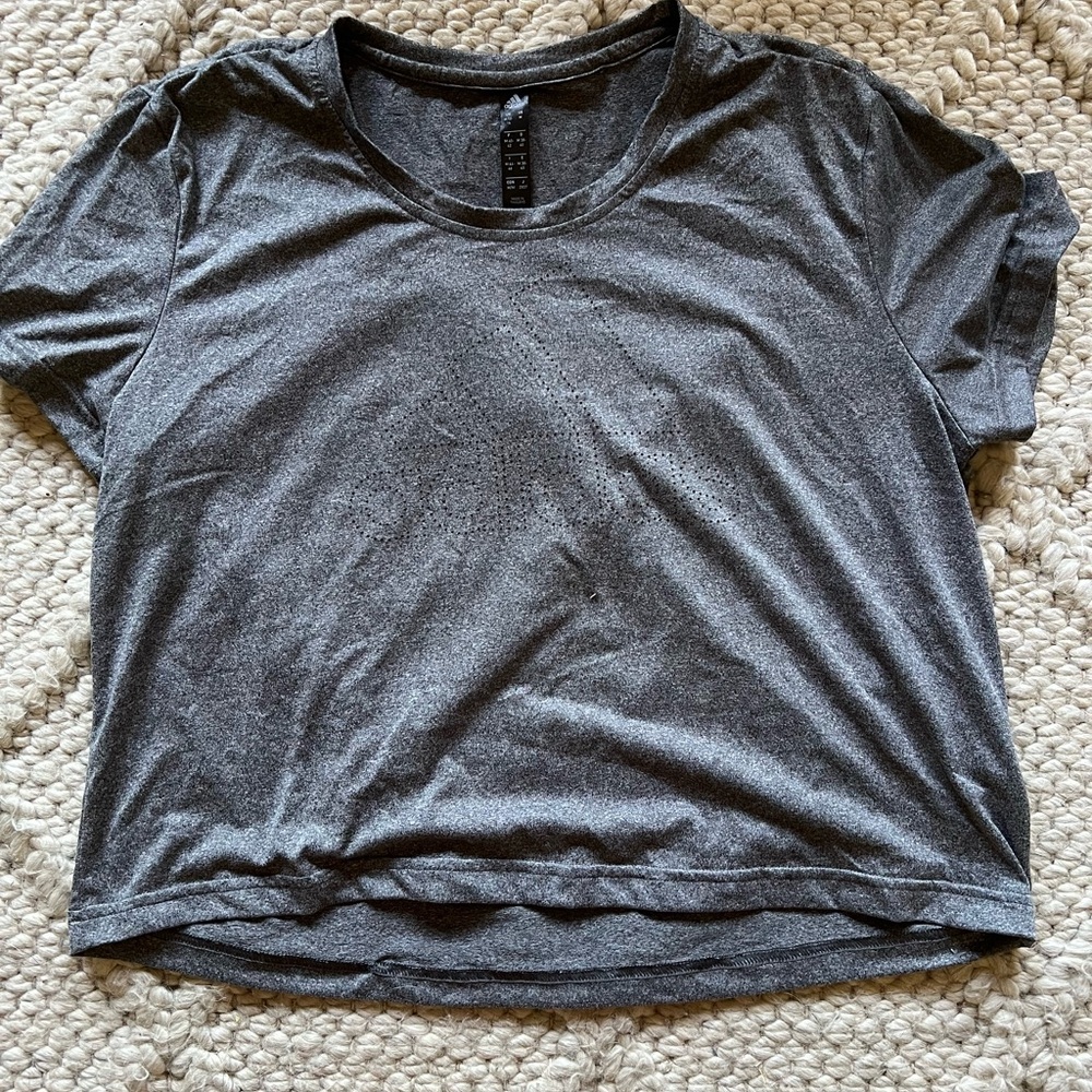 Adidas Gray Short Sleeve Relaxed T-Shirt